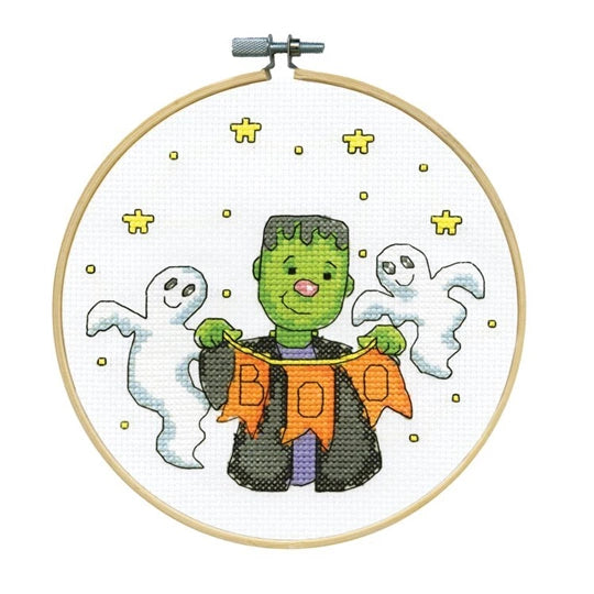 Boo! With Hoop Cross Stitch Kit