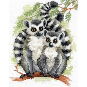 Lemurs Cross Stitch Kit