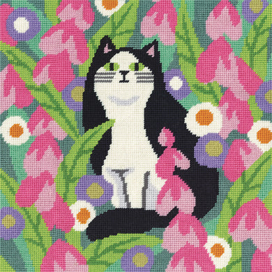 Black & White Cat Tapestry Kit