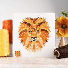 Load image into Gallery viewer, Mandala Lion Cross Stitch Kit