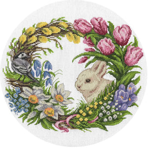 Spring Wreath Cross Stitch Kit