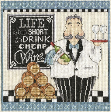 Cheap Wine Cross Stitch Kit