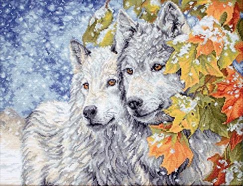 Early Snowfall (Wolves) Cross Stitch Kit