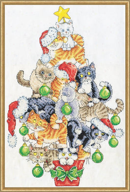 Christmas Cat Tree Cross Stitch Kit