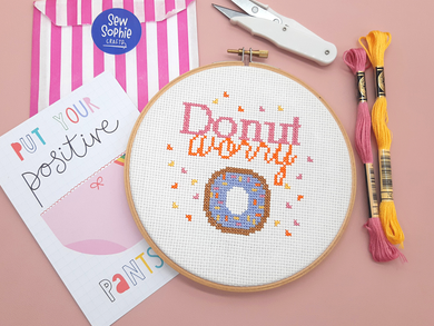Donut Worry Cross Stitch Kit