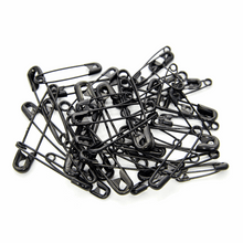 Load image into Gallery viewer, Safety Pins - Assorted Sizes - Black - 50 Pieces
