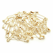 Load image into Gallery viewer, Safety Pins - Assorted Sizes - Gold - 50 Pieces
