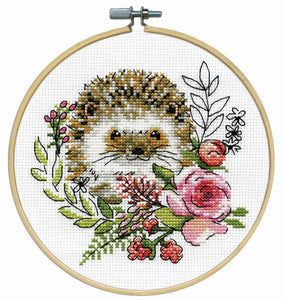 Hedgehog With Hoop Cross Stitch Kit