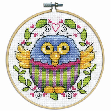 Owl With Hoop Cross Stitch Kit