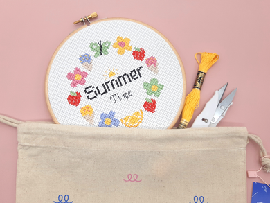 Summer Time Cross Stitch Kit