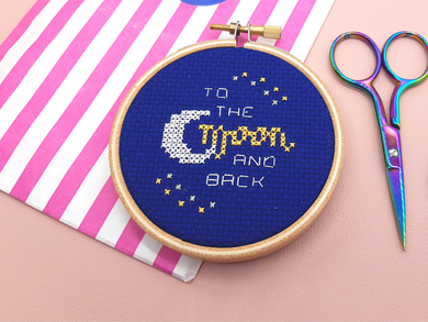 To the Moon and Back Cross Stitch Kit