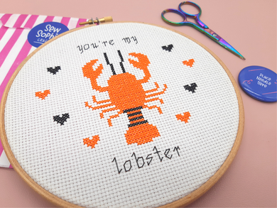 You're My Lobster Cross Stitch Kit