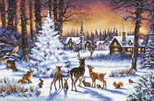 Load image into Gallery viewer, Christmas Wood Cross Stitch Kit