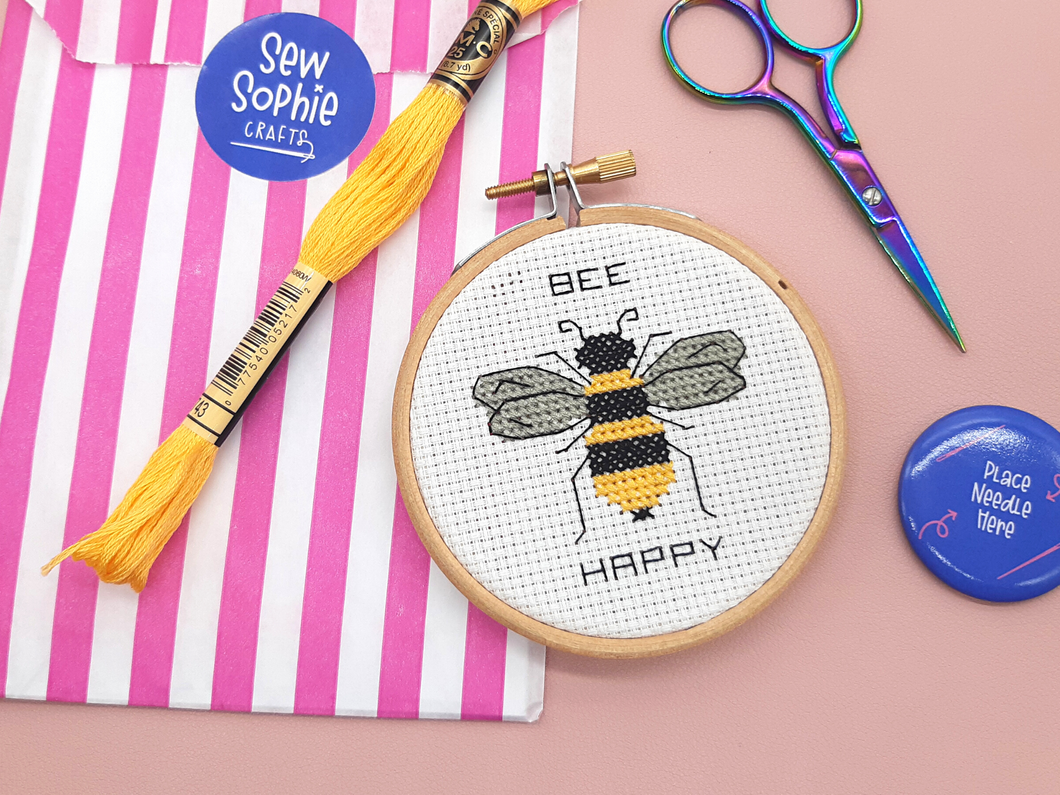 Bee Happy Cross Stitch Kit