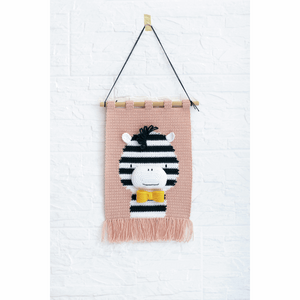 Zebra Wall Hanging Crochet Kit