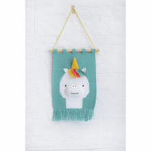 Load image into Gallery viewer, Unicorn Wall Hanging Crochet Kit
