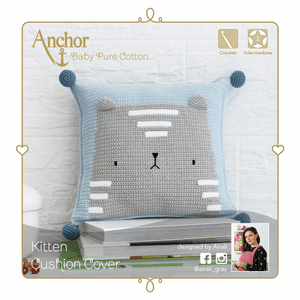 Kitten Cushion Cover Crochet Kit