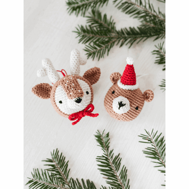 Amigurumi Christmas Reindeer and Teddy Crochet Kit