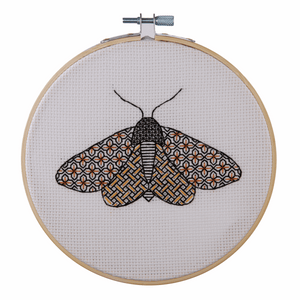 Blackwork Moth Embroidery Kit