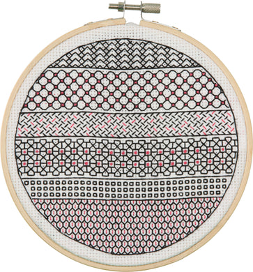 Stripe Blackwork Embroidery Kit