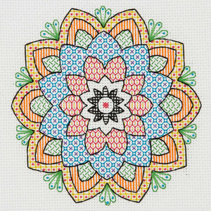Mandala Blackwork Cross Stitch Kit