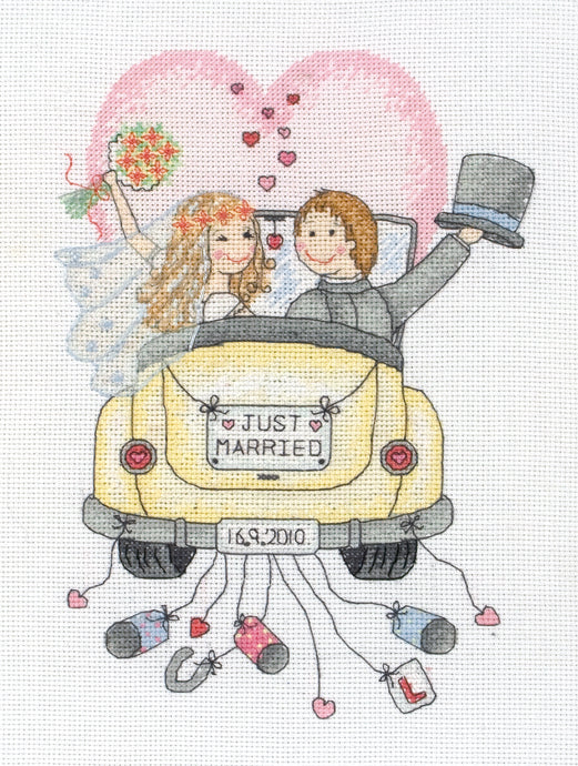 Just Married Cross Stitch Kit