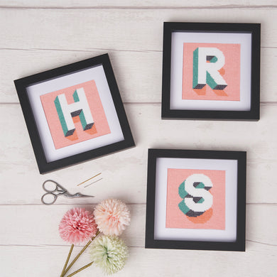 Letters - Modern Graphic Cross Stitch Kit