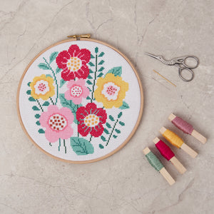 Floral - Modern Graphic Cross Stitch Kit