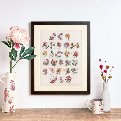 Alphabet Floral Sampler (Meadow Collection) Cross Stitch Kit
