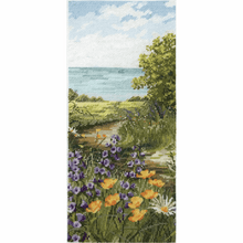 Load image into Gallery viewer, Cliff Top Footpath View Cross Stitch Kit