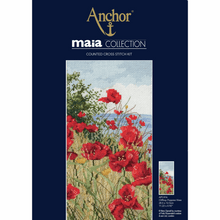 Load image into Gallery viewer, Cliff Top Poppies View Cross Stitch Kit