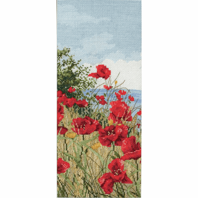 Cliff Top Poppies View Cross Stitch Kit