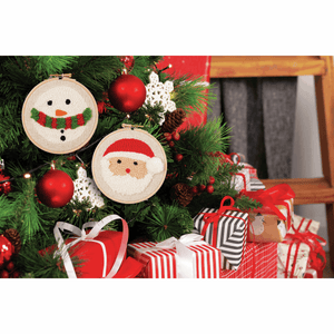 Santa and Snowman Punch Needle Kit