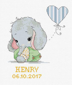 New Baby Elephant Cross Stitch Kit