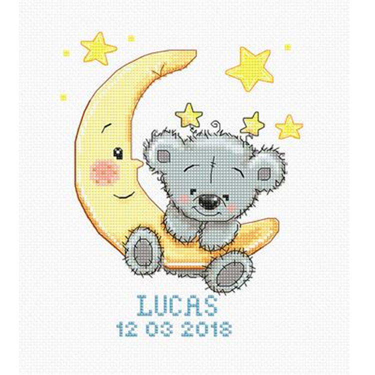 Lucas Teddy Bear Sampler Cross Stitch Kit
