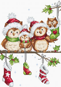 The Owls Christmas Crafts Cross Stitch Kit