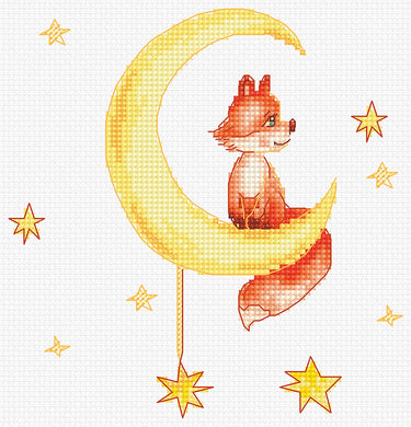 Fox on the Moon Cross Stitch Kit