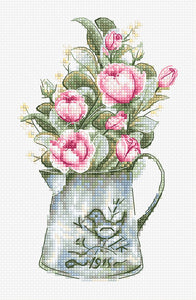 Jug with Roses Cross Stitch Kit