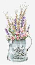Load image into Gallery viewer, Jug with Lavender Cross Stitch Kit
