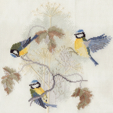 Birds - Blue Tits And Seed Heads Cross Stitch Kit