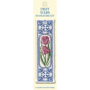 Delft Tulips - Cross Stitch Bookmark Kit