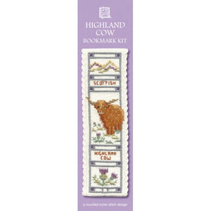 Highland Cow - Cross Stitch Bookmark Kit