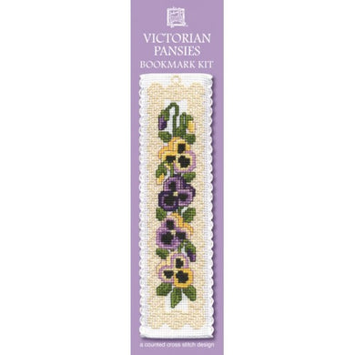 Victorian Pansies - Cross Stitch Bookmark Kit