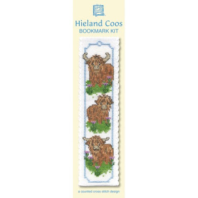 Wee Hieland Coos (Highland Cow) - Cross Stitch Bookmark Kit