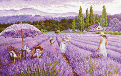 Lavender Field Cross Stitch Kit