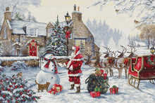 Load image into Gallery viewer, Santa&#39;s Cottage Cross Stitch Kit