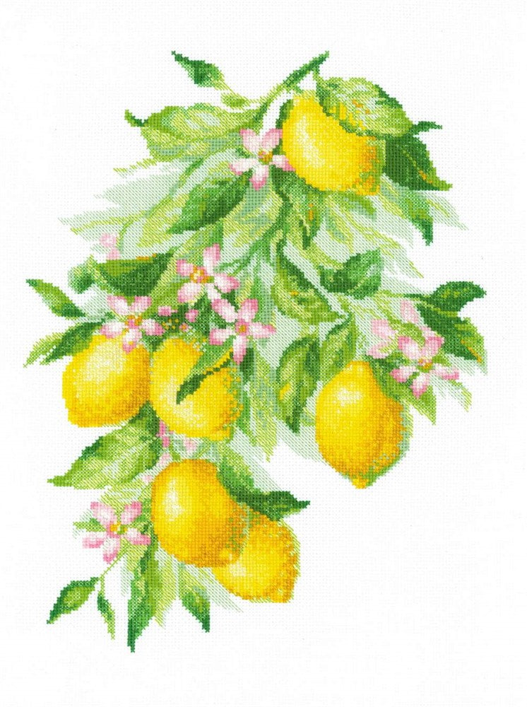Bright Lemons Cross Stitch Kit