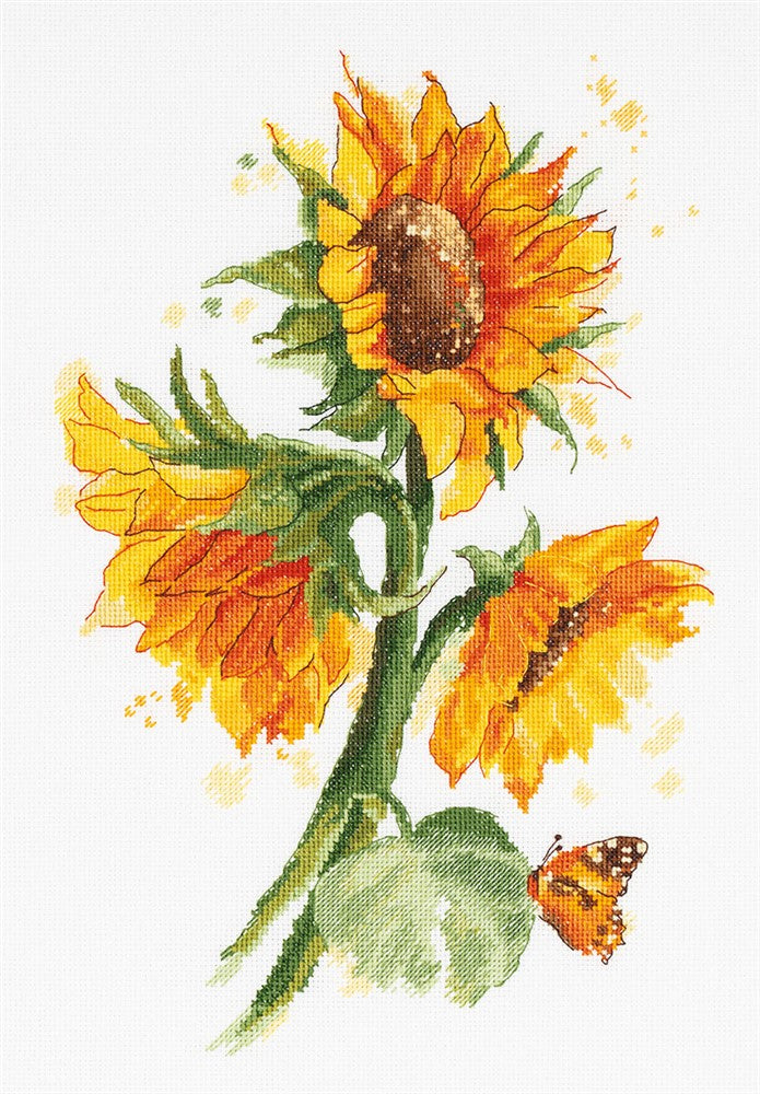 Bright Sunflowers Cross Stitch Kit