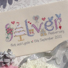 Load image into Gallery viewer, Silver Anniversary Cross Stitch Kit