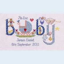Load image into Gallery viewer, Baby Boy Cross Stitch Kit